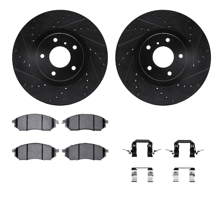 DFC 8312-67091 - PRO-KIT 3000+ Drilled And Slotted Front Brake Kit